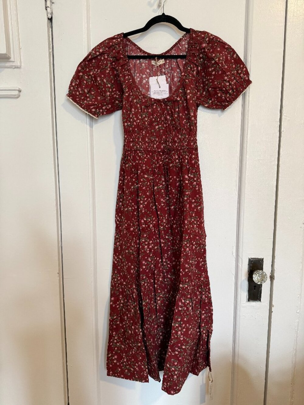 NWT Christy Dawn The Brynne Dress Rouge Rosette XS